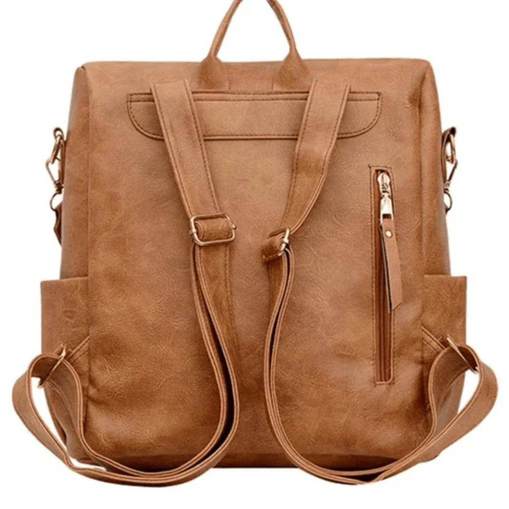 Tan Brown Convertible Guitar Strap Backpack - Picture 4 of 7